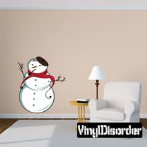Christmas Snowman Wall Decal - Vinyl Car Sticker - Uscolor004