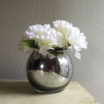 Round Mercury Glass Vase - Candle Holder - Wedding Vases - Mercu