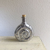 Mercury Glass Shell Bottle with Cork