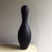 Black Chalkboard Paint Bowling Pin - Upcycled Bowling Pin