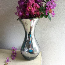 Silver Mercury Glass Vase - Mercury Glass Decanter Vase