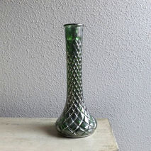 Green Mercury Glass Bud Vase