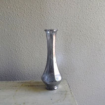 Small Narrow Mercury Glass Vase - Silver Bottle Bud Vase