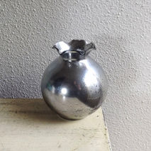 Mini Round Mercury Glass Vase - Small Pomegranate Shaped Bud Vas