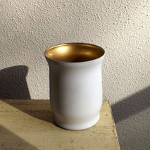 White Vase with Gold Inside