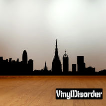 Barcelona Spain Skyline Vinyl Wall Decal or Car Sticker SS124