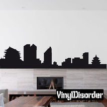 Beijing Peking Skyline Vinyl Wall Decal or Car Sticker SS010