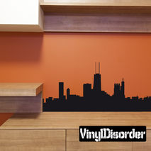 Chicago Skyline Vinyl Wall Decal or Car Sticker SS019