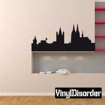 Cologne Skyline Vinyl Wall Decal or Car Sticker SS011