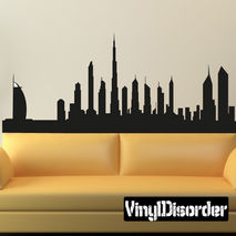 Dubai Skyline Vinyl Wall Decal or Car Sticker SS045