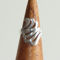 SILVER WAVE RING / ALPACA SILVER RING / WOMENS RING