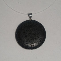 BLACK STONE PENDANT / STERLING SILVER PENDANT / WOMENS NECKLACE