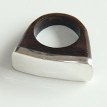 WOODEN RING / STERLING SILVER RING / WOMENS RING