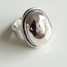 28mm OVAL RING / STERLING SILVER / WOMENS DESIGNER RING