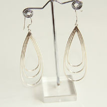 SILVER DANGLE EARRINGS / BRIDAL JEWELRY / SILVER EARRINGS