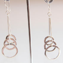 SILVER DANGLE EARRINGS / BRIDAL JEWELRY / SILVER EARRINGS