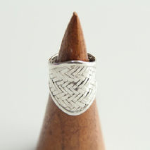 SILVER OVAL WEAVE RING / SILVER RING / WOMENS RING