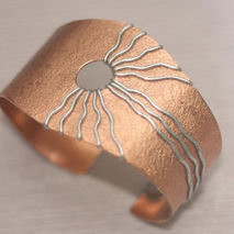 COPPER CUFF BRACELET / BRIDAL JEWELRY  / WOMENS CUFF BRACELET