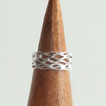 SILVER WEAVE BAND RING / STERLING SILVER RING / WOMENS RING