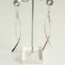 TWIST DANGLE EARRINGS / BRIDAL JEWELRY / SILVER EARRINGS