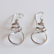 SILVER DANGLE EARRINGS / ALPACA SILVER / WOMENS EARRINGS