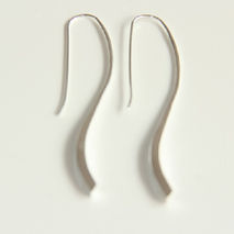 SILVER S DANGLE EARRINGS / BRIDAL JEWELRY / SILVER EARRINGS