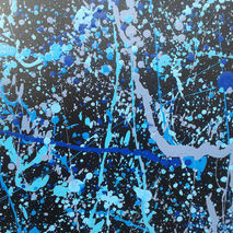 Abstract,Jackson Pollock style painting on canvas,splashs,spray