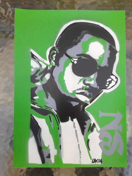 Nas Stencil Painting On Cardspray Paintship Hopurban Artrap