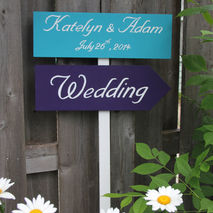 Custom Wedding Directional Sign, Ceremony, Reception, 2 Signs