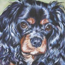 Cavalier King Charles Spaniel dog art 8x10" CANVAS print