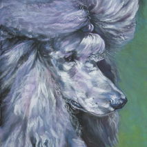 Poodle portrait art 8x10" CANVAS print of painting