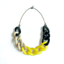 Black & Yellow Chain Link Necklace