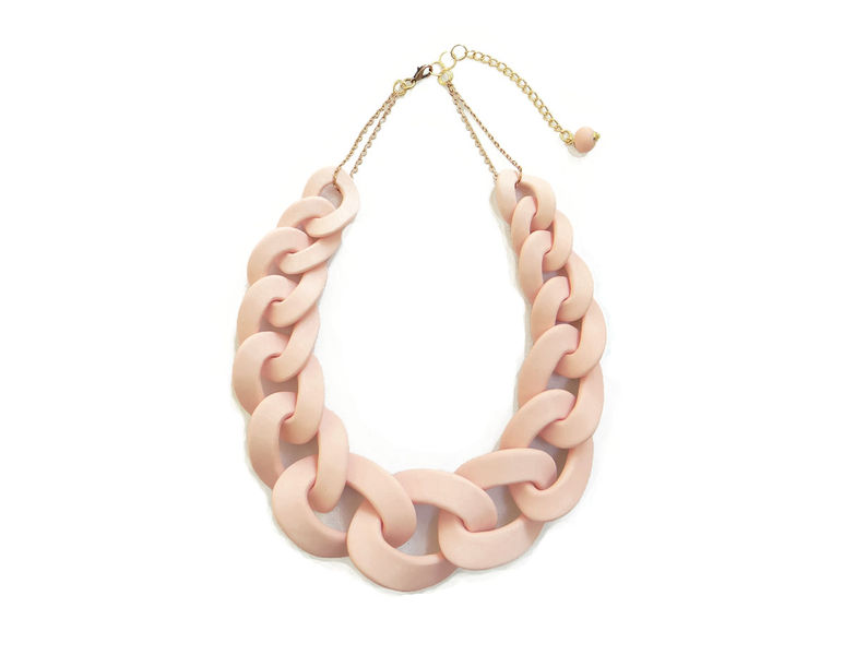 pink chunky chain necklace