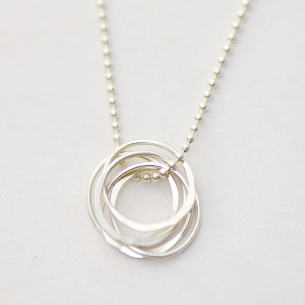 Spiraling Circles Necklace: Silver - Britta Ambauen Jewelry - PinkLion