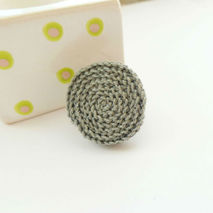 Crochet ring, statement ring, fiber ring, circle ring