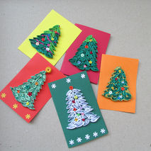 Christmas Card Set of 3 Quilling Holiday Cards