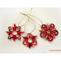 Christmas Decoration Set of 3 Quilling Snowflakes, Christmas dec