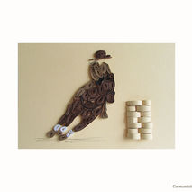 Barrel Racer Quilling Card, Barrel Racing Greeting Card, Quilled