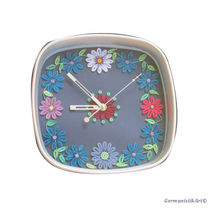 Dazzling Blue Quilled Flower Clock, Wall Clock with Flowers, Kit