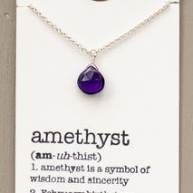 February Birthstone Necklace. Amethyst