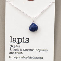 September Birthstone Necklace, Lapis