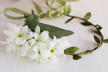 Bridal Flower Circlet, Flower Girl Crown, Festival Hair Garland