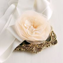 Peach Flower Wedding Sash, Bridal Sash Belt, Wedding Gown Sash