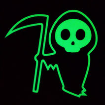 Cute Little Grim Reaper Decal / Sticker - Great for Smartphone c