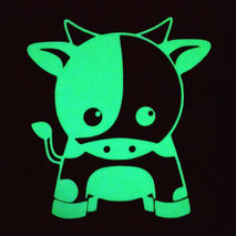 Kawaii Cute Glow in the Dark Cow Decal Sticker