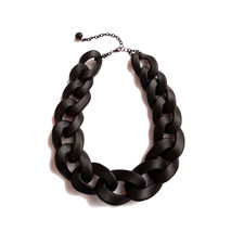 Black Oversized Chain Necklace,Chunky Chain Polymer Necklace