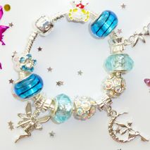 childs 3 fairies charm bracelet choice of color & size