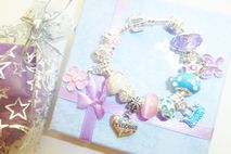 Princess charm bracelet childs choose size & gift pouch or box