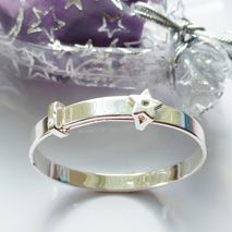 Baby twinkle star bangle baby boys bracelet in gift pouch or box