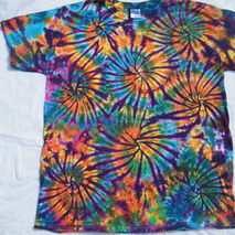 tie dye Fireworks shirt tye die